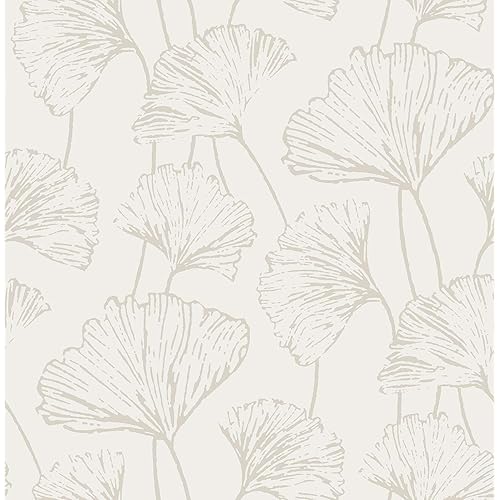 NuWallpaper NUS3578 SSilver Hikarigaoka Peel & Stick Wallpaper, Metallic
