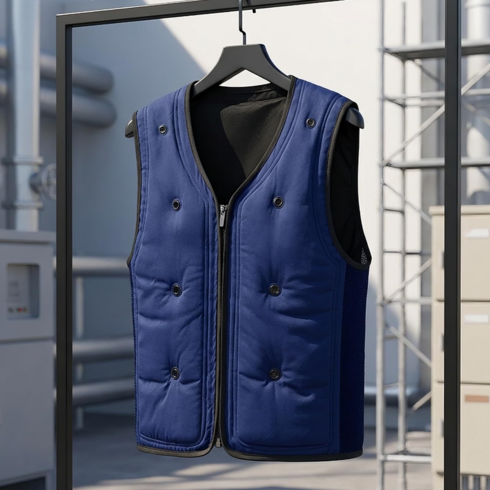 hlweste Arbeitsweste Weste Funktionsweste Meshweste Robuste Verarbeitung mit Reißverschluss Und Pflegeleichter Oberfläche aus Polyester TPU für