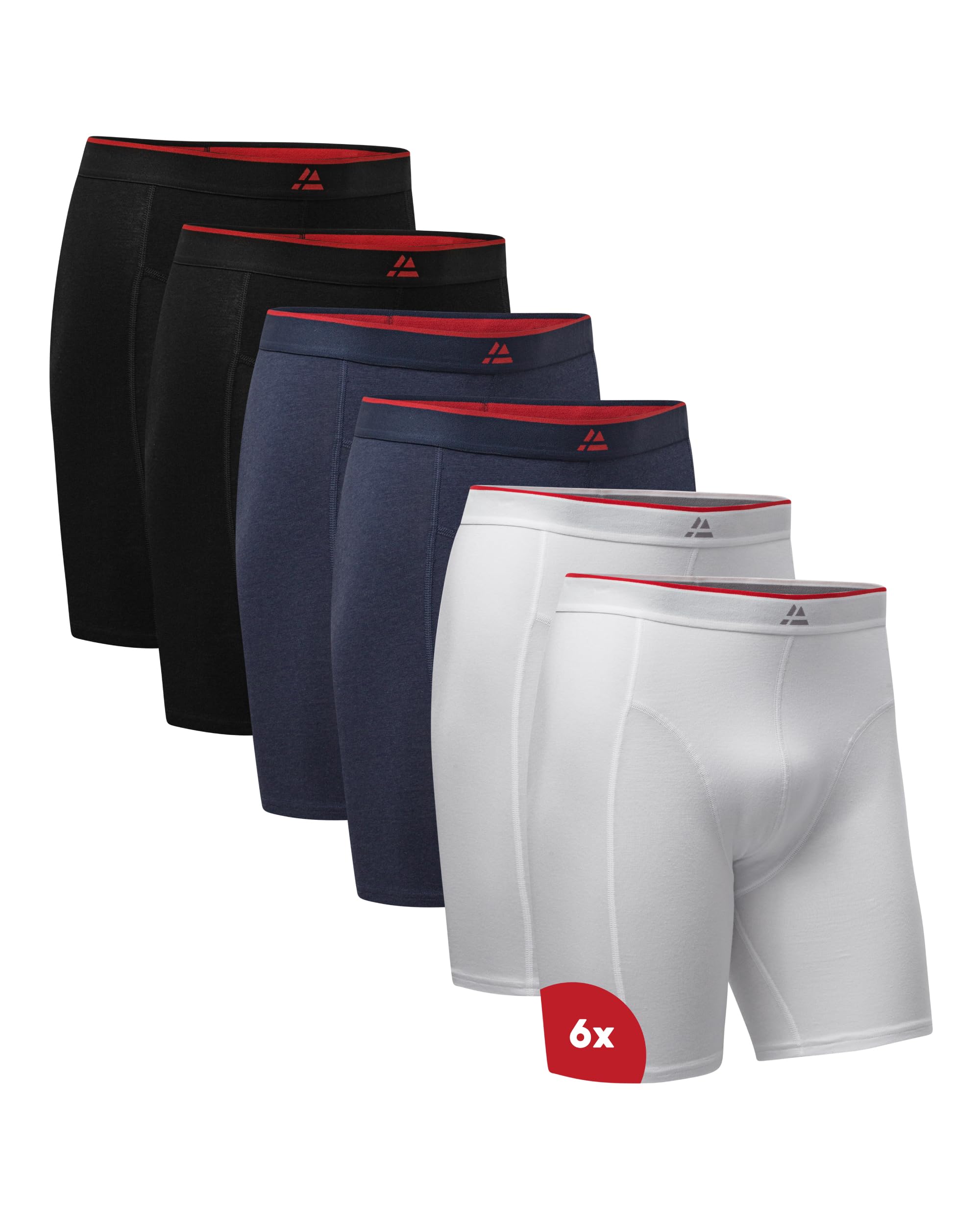DANISH ENDURANCE Boxer Uomo Lunghi in bambù Ultra Morbido, Mutande Boxer a Pantaloncino in Bamboo, 3 o 6 Paia