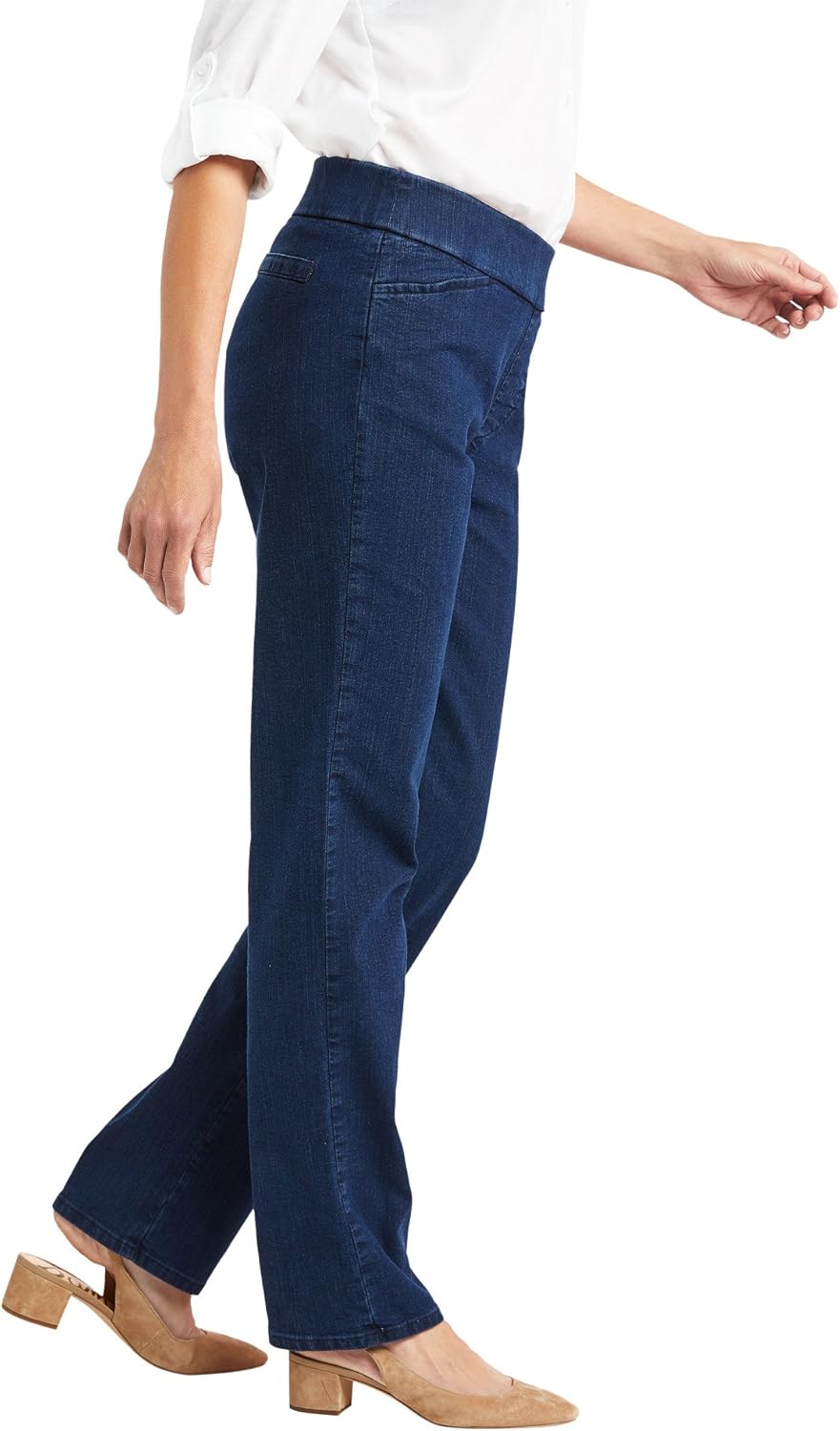 Wrangler Authentics Women's Easy Fit Elastic Waist Pull on Pant at  Women’s Clothing store