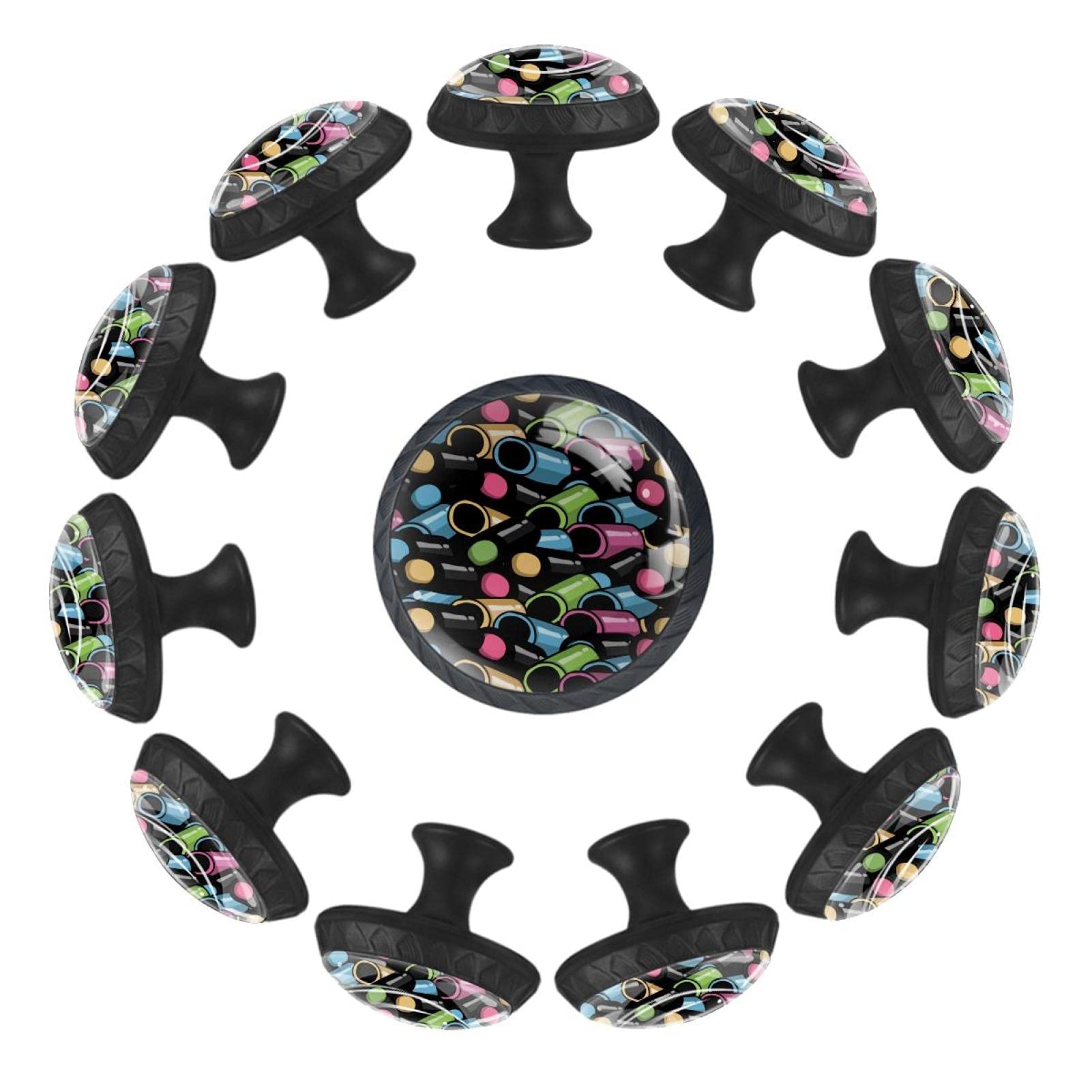 Boutons de tiroir ronds Licorice Bondies pour commode de chambre à coucher 35 mm