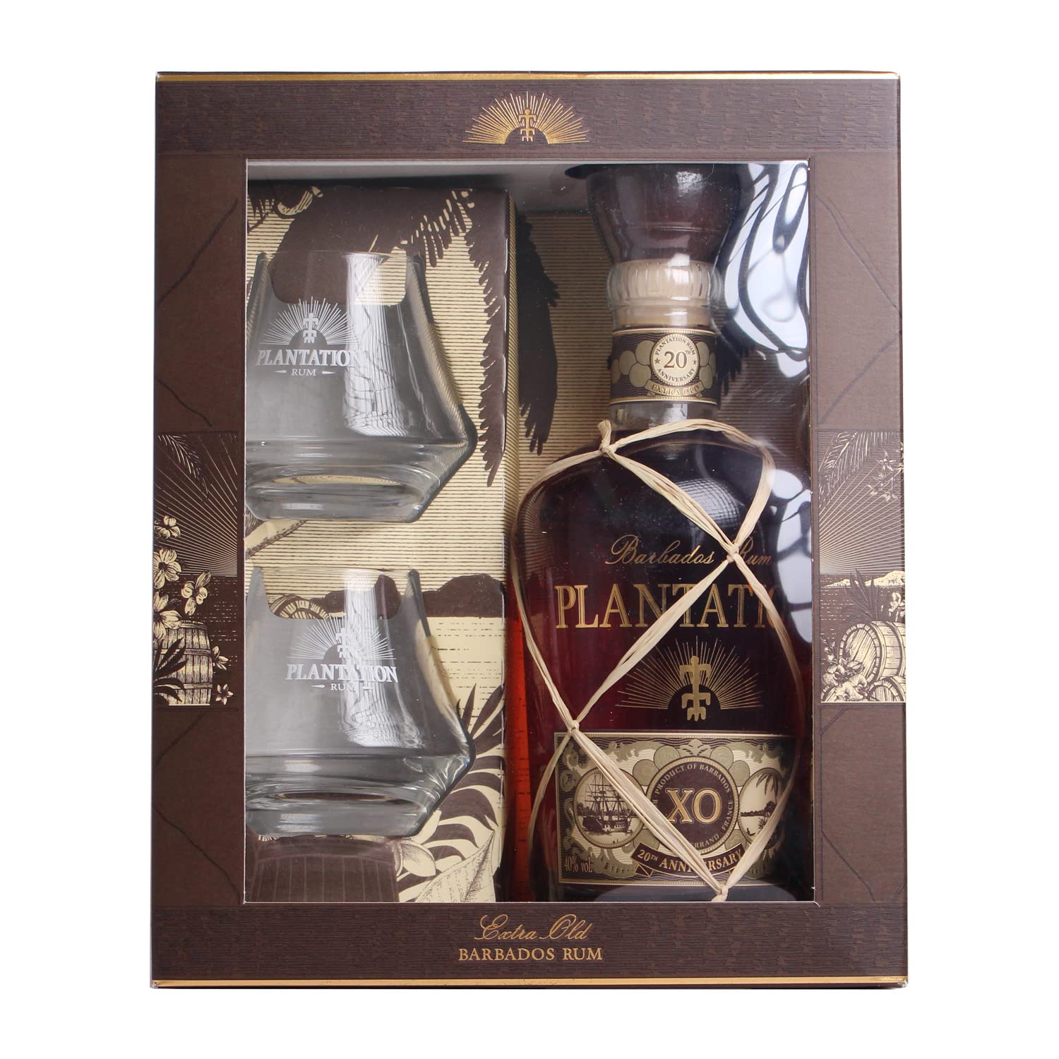 Amazon.co.jp: プランテーション ラム バルバドス XO グラス付き 40