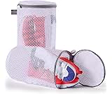 Kimmama Shoes Wash Bags,Sneaker Mesh Washing Bag,Shoe Cleaning Laundry Bag,125 Honeycomb Fabric,Gray Zipper,Large Size,7 x 15 inch,Pack of 2 for Gym Shoes,Sneaker,Yeezt Boost,Slipper