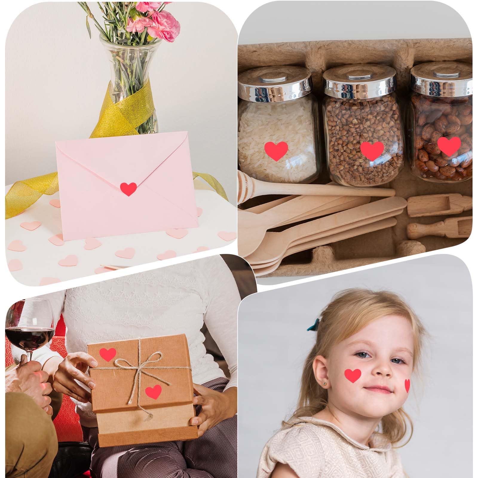 Adesivi a forma di cuore per San Valentino