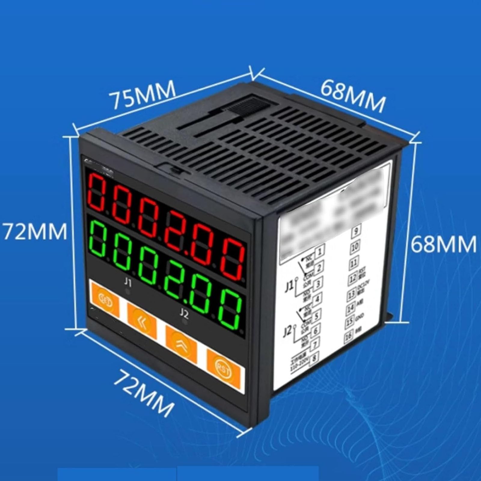 Contador De Distancia Digital, con Rueda De Goma Y Soporte De Montaje, Pantalla Led Dual De 6 Dígitos, Conmutable En Varias Unidades, para La Medición De Laminación De Telas