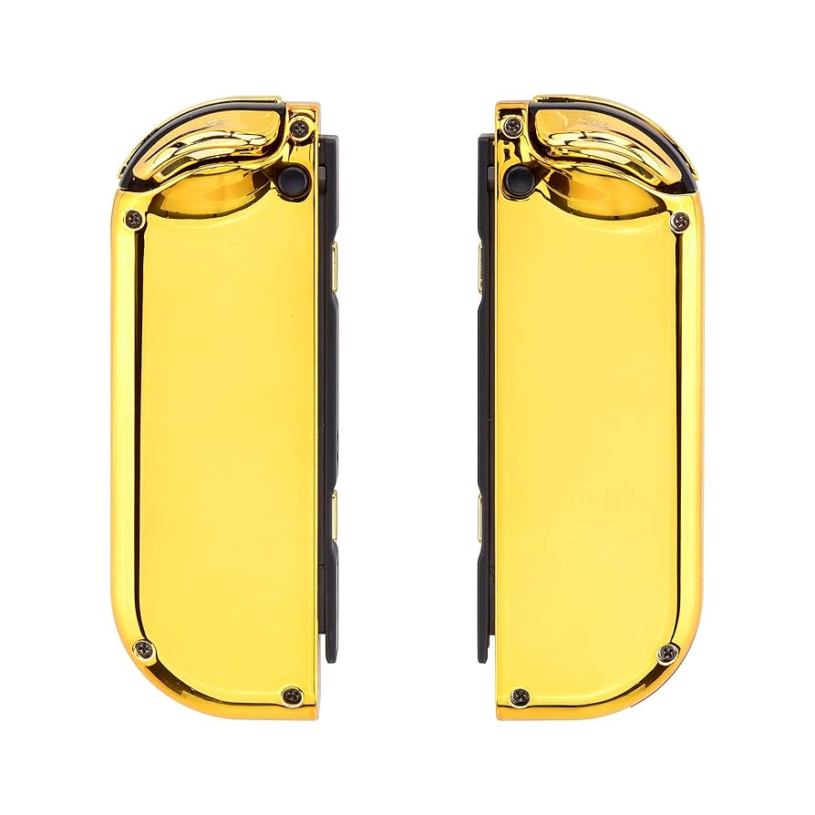 Amazon.com: eXtremeRate Chrome Gold Joycon Handheld