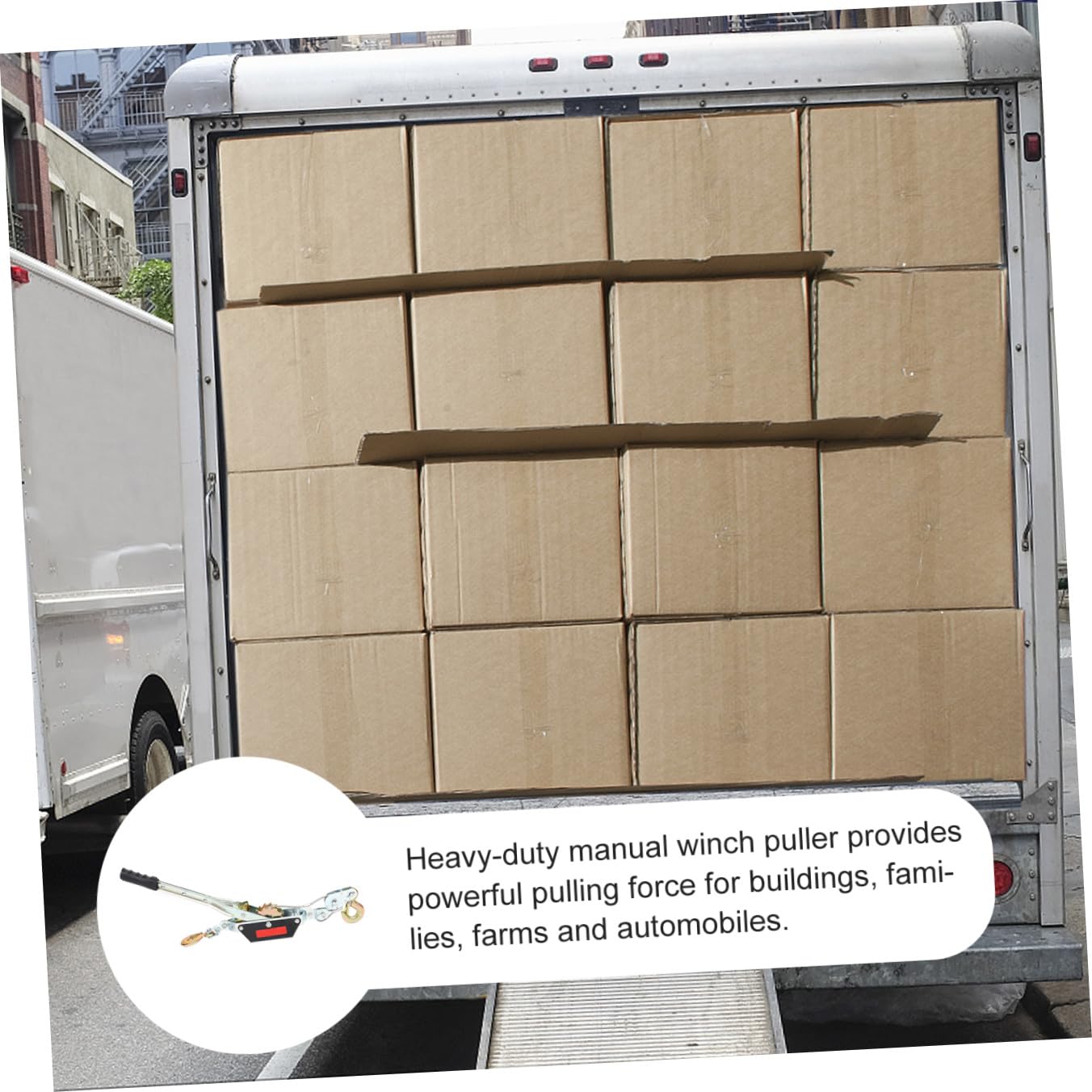 Veemoon 2t Power Puller Cable Grip Lightweight Dual Hook Ratchet Tool with Steel Cable Portable Hand Winch for Automotive and Heavy Loads Steel Construction Anti-Slip Handle for Easy Use