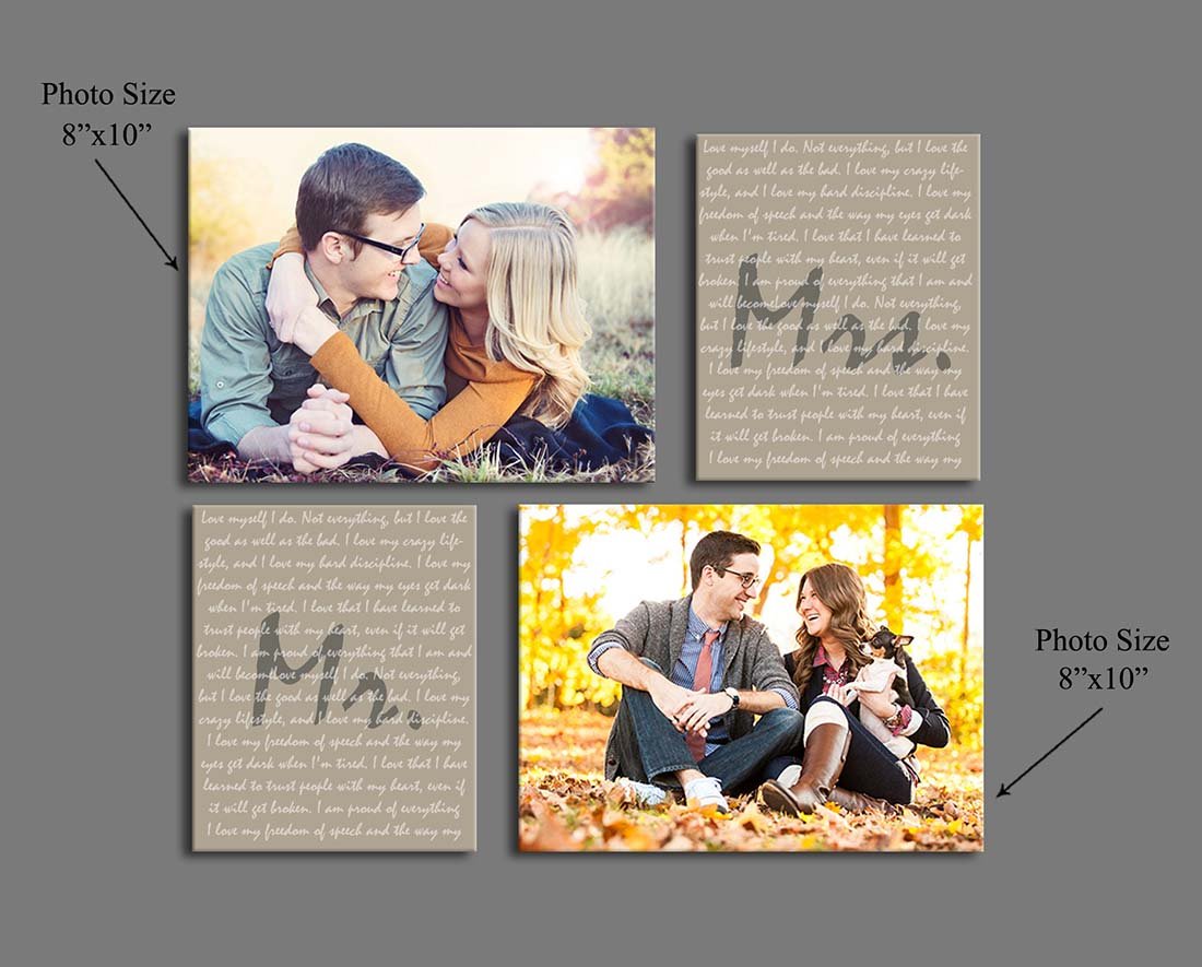 Art Street MR & MRS Wedding photo canvas - Get your photo customized on canvas Print (10X8)