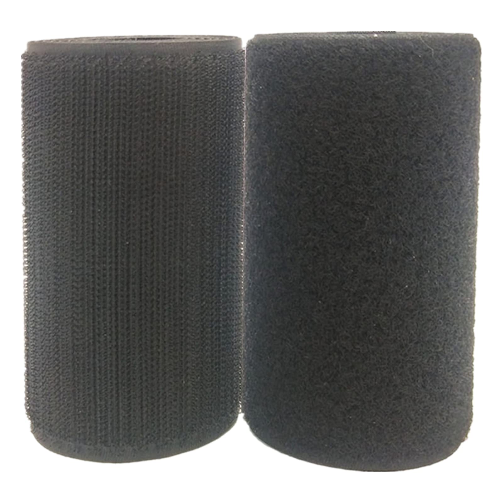 Nastro a Strappo Nastro for Cucire in Tessuto con Gancio e Passante, Larghezza 100 mm, in Nylon Non Adesivo, Strisce da, Set di Nastri for(Black,100MM x 5 Yard)