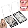 120 Pieces De/ntal Temporary Tooth Cap Crown Veneers,Tooth Filling Repair Kit,Temporary Tooth Cap Crown Veneers,Temporary Tooth Filling Repair Kit,False Tooth Replacement,Den/tal Revit/Alize Crowns