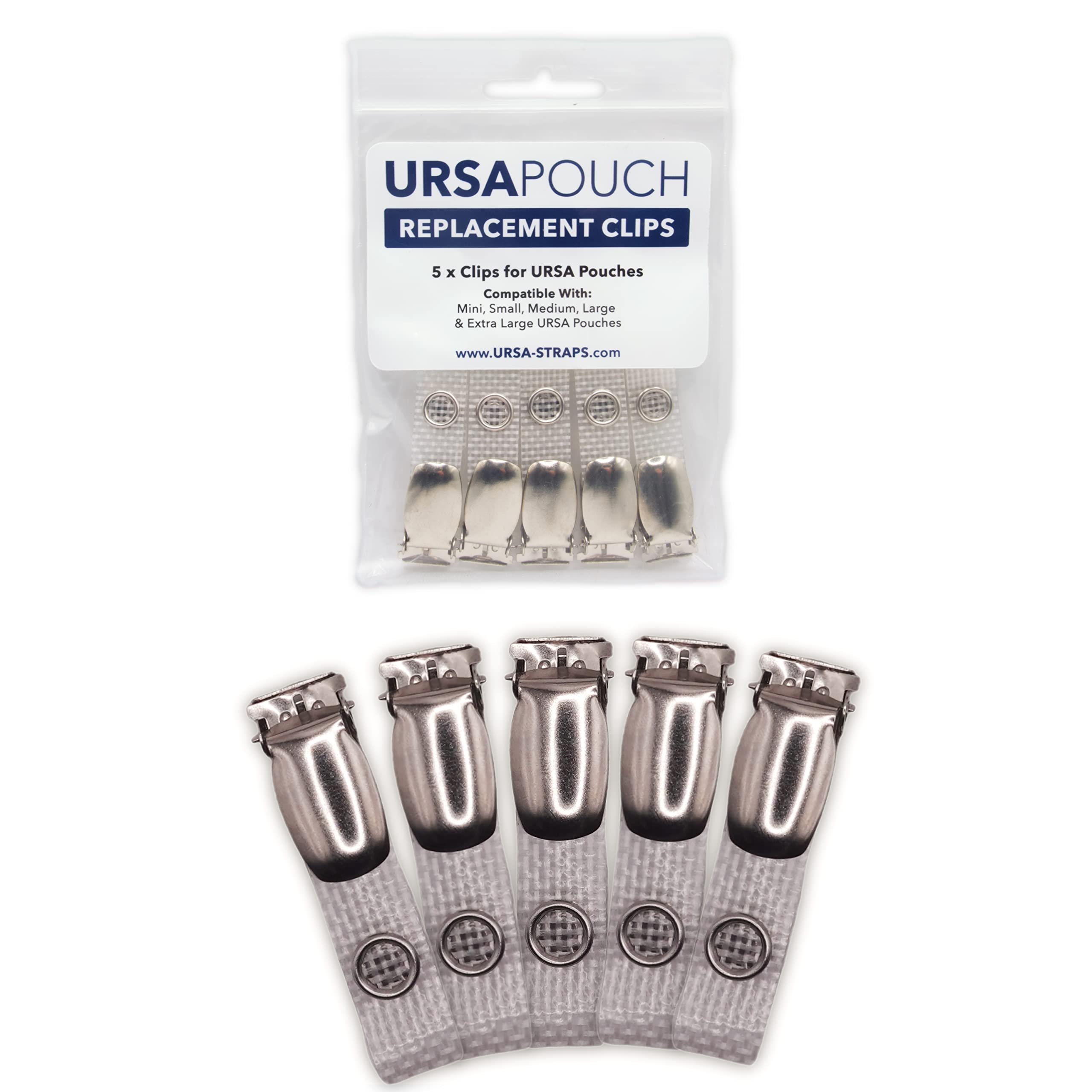 URSA Pouch Clips - Replacement Clips for URSA Belt Pouches x 5