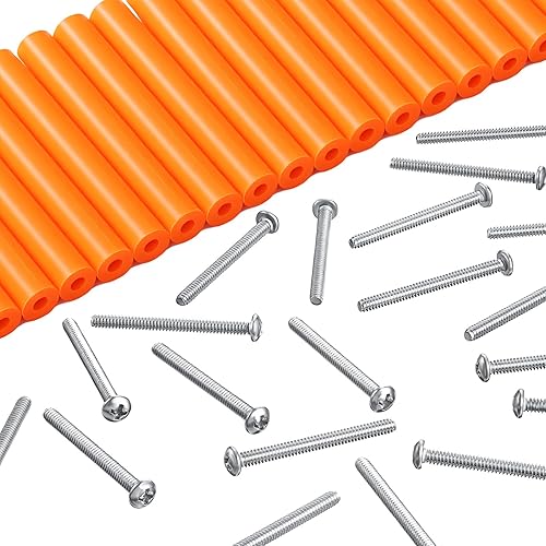 El kit extensor de 48 piezas de espaciadores de toma de corriente eléctrica incluye 24 interruptores de 3 pulgadas y 24 tornillos de salida