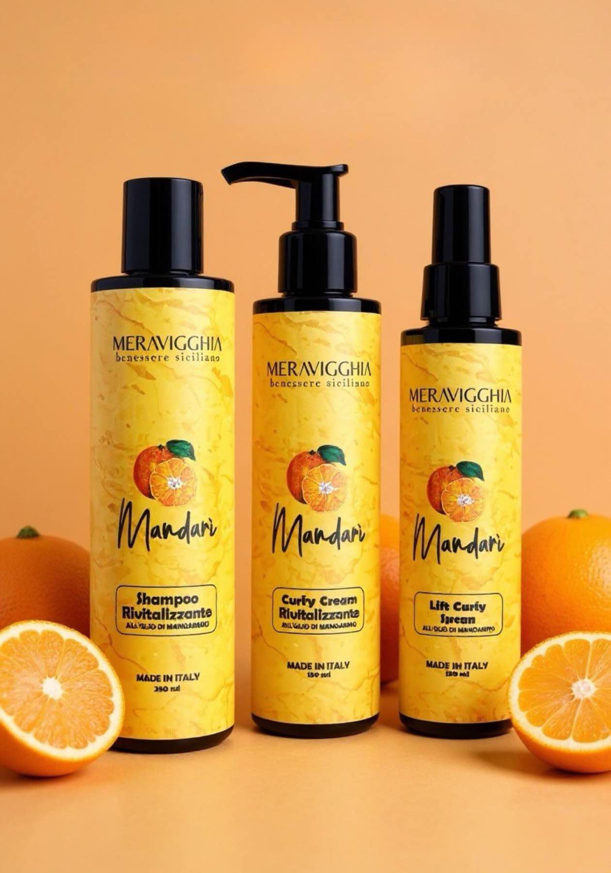 Kit Completo per Capelli Ricci Anti Crespo – Shampoo Rivitalizzante, Crema Effetto Memory e Spray Lift Curly – Routine Ricci Definiti e Voluminosi – Made in Italy