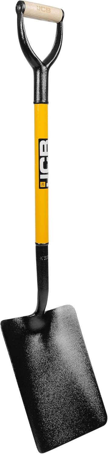 JCB 230-210 x 305mm Professional Tapered Mouth Site Master Shovel, Heavy-Duty Steel Blade for Home Improvement, Snow, Coal, Work, Trenches, Tarmac, Mixing Concrete