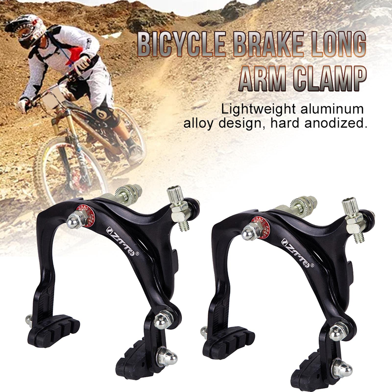Étrier De Frein Avant Vélo - Double Pivot Aluminium, Portée 47-61 Mm, Plaquettes 45 Mm - Noir