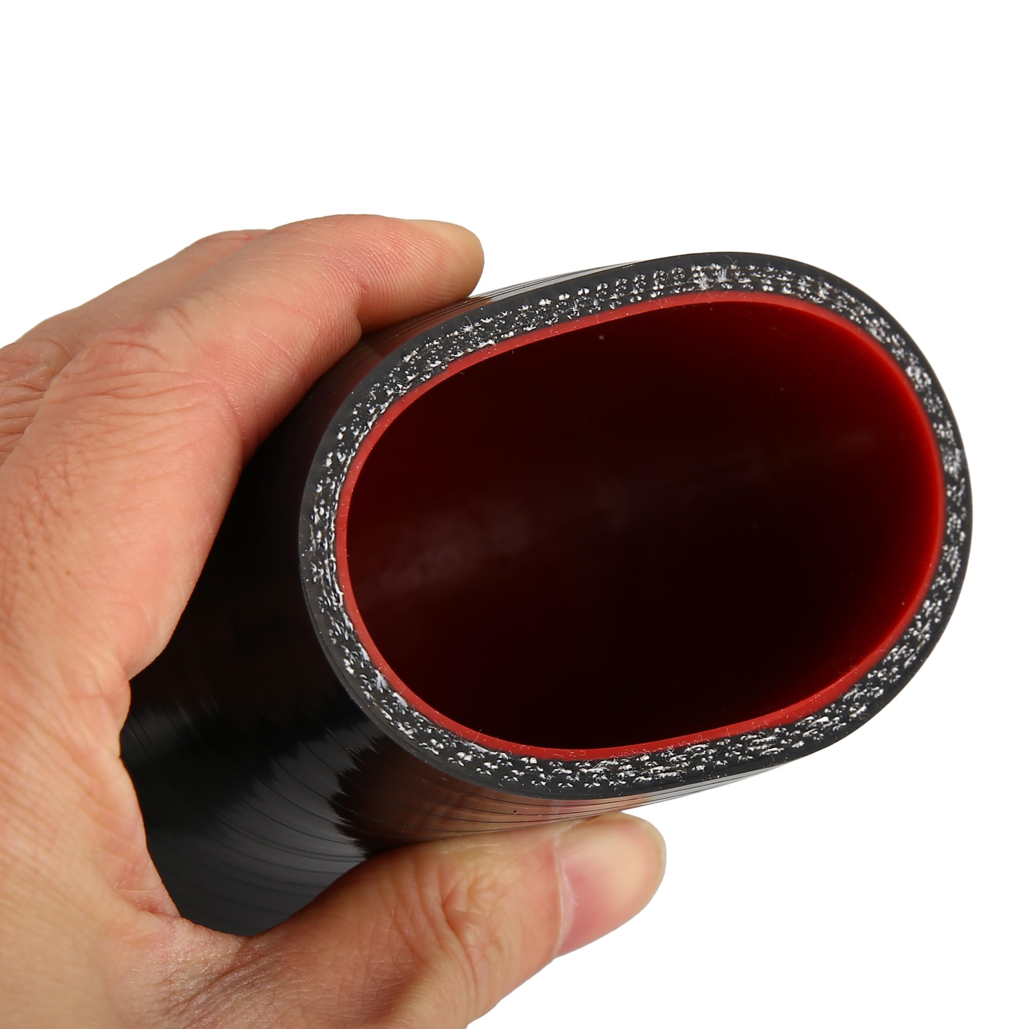 X AUTOHAUX 1 pz 57 millimetri 2.2 ID 90mm 3.5 Lunghezza 45 Gradi Rosso Auto Silicone Tubo Refrigerante Tubo Universale