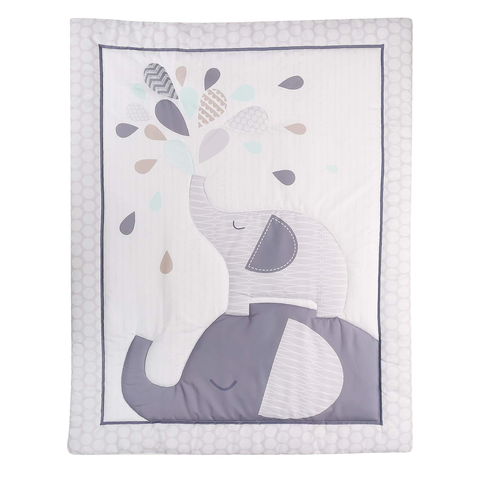 Hmtideby Men's Grey Elephant Animal Themed Baby Toddler Blanket Quilt Cot Comforter Crib Baby Quilts For Boys And Girls Nursery Bed Throw Blanket 84X107cm, Suitable For All Season