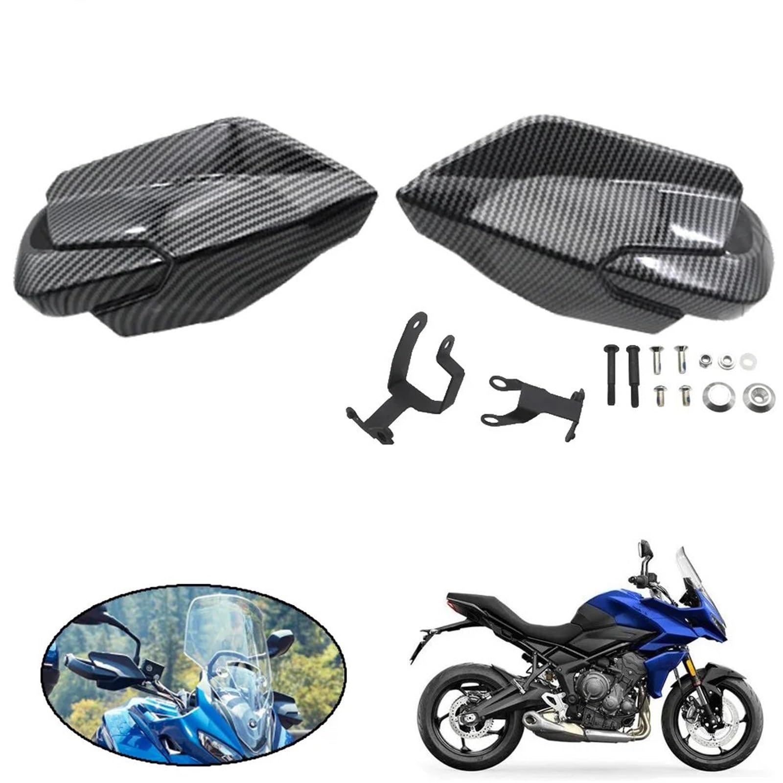 Paramani Per Tiger Sport 800 E 660 (2022-2025) - Protezione Mani Da Vento E Freddo, In ABS, Design Integrato Parabrezza