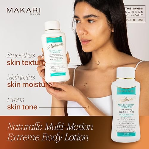 Miniatura 2 de MAKARI Naturalle Multi-Action Extreme Body Lotion SPF15 (17.6 oz) | Hidrata, suaviza, nutre y mejora el resplandor natural de la piel | Protege