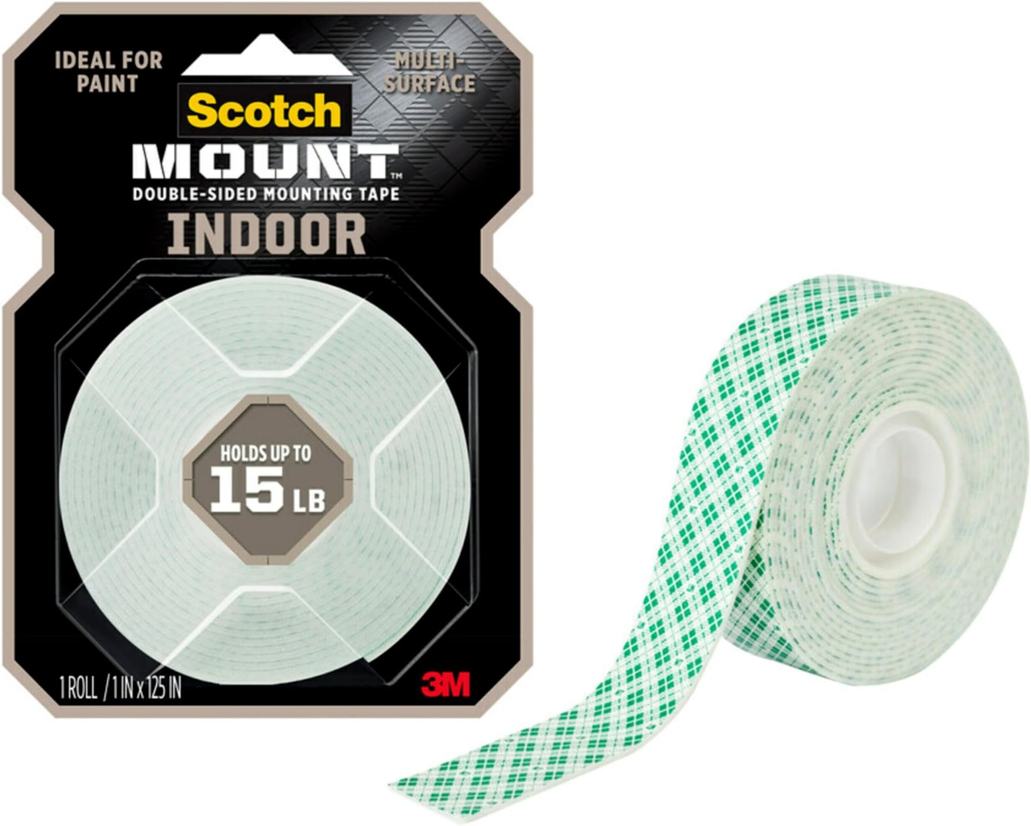 Duck Brand Permanent Foam Mounting Tape - Double-Sided, 1 Inch X 60 Feet, White