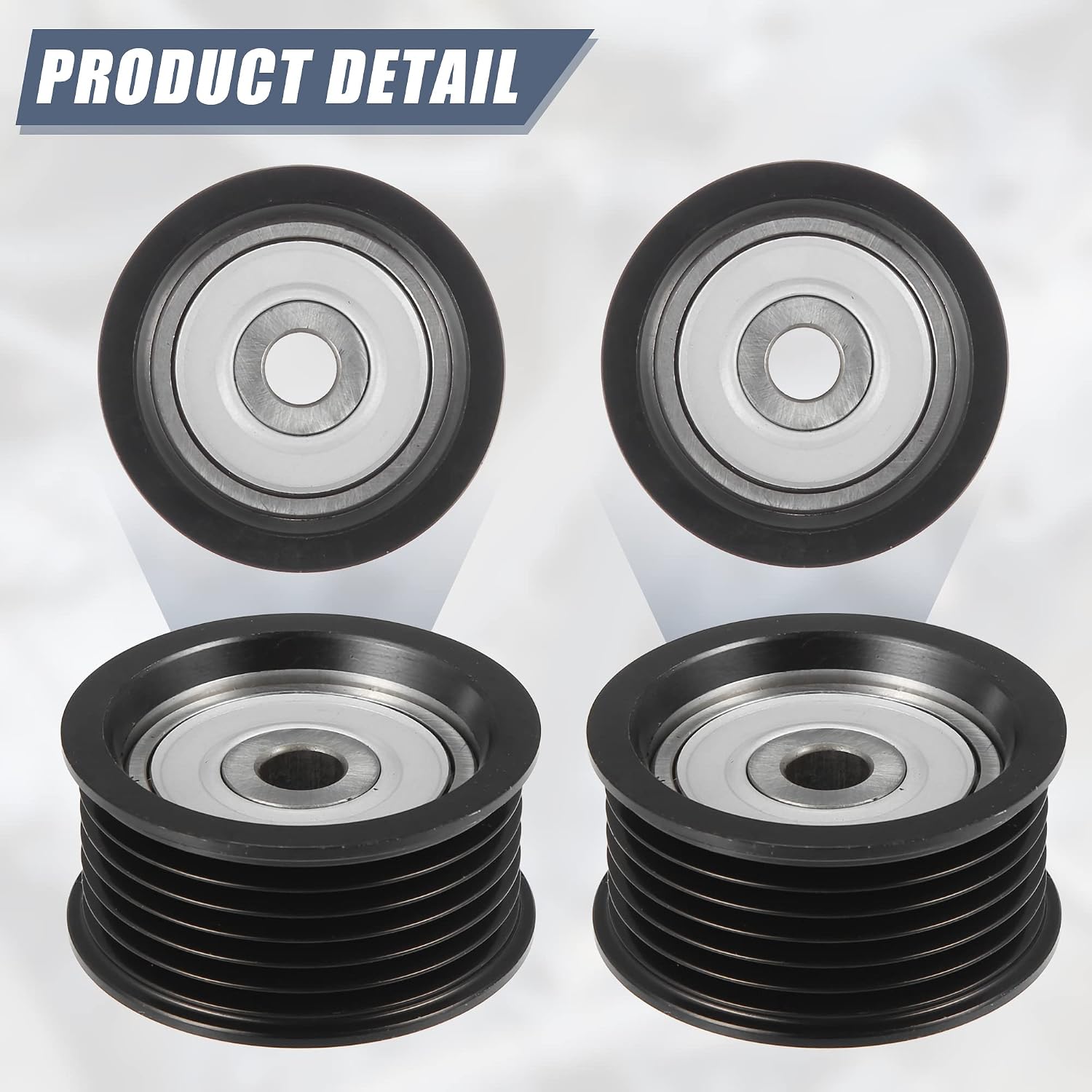 X AUTOHAUX 1660336010 Car Accessory Drive Belt Idler Pulley Serpentine Belt Idler Grooved Pulley for Lexus GS200t IS300 NX200t NX300 NX300h RC200t