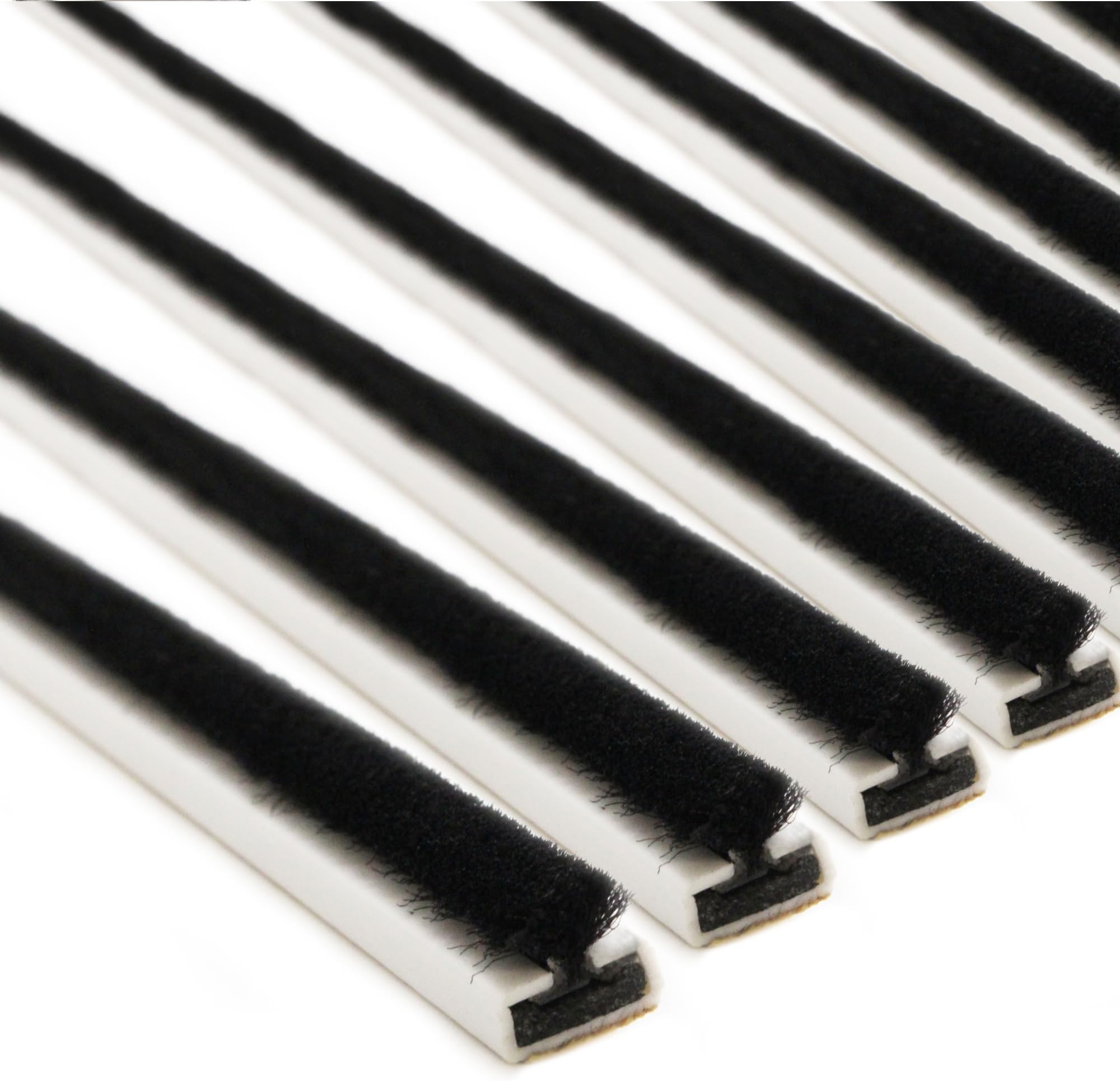 EAI Fire & Smoke Seal Intumescent Door Strips - 5 Pack, 105cm x 1.5cm x 0.4cm | Adhesive Metre-Long Safety Strips to Prevent Spread of Smoke & Fire | White