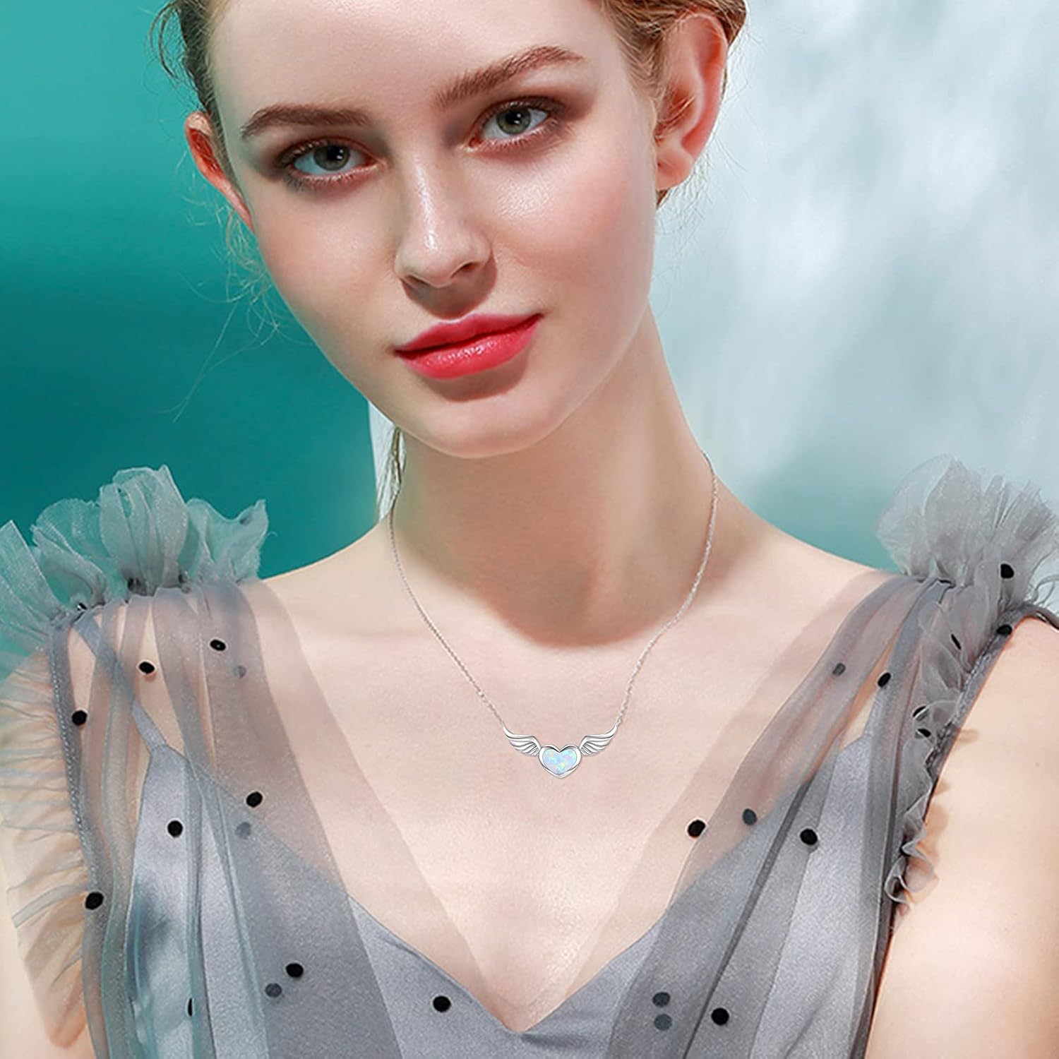 Angel Wings Necklace for Women, 925 Sterling Silver, Angel Wings Pendant Necklace, Guardian Angel Pendant, Jewelry Gift for Women - Image 3