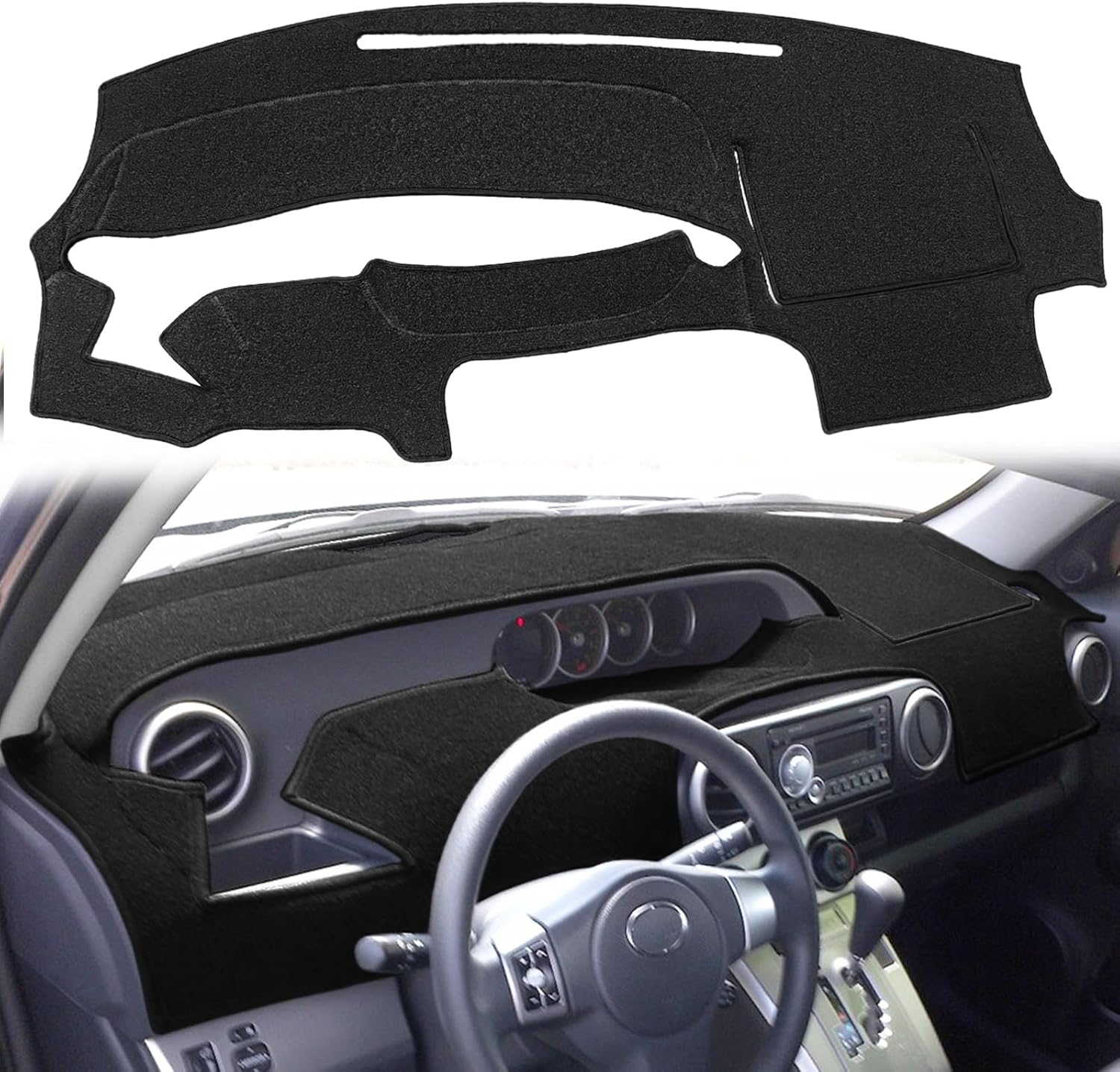 Dash Cover Mat Custom Fit for Scion XB Dashboard Pad Cap Carpet Protector (Black) K239