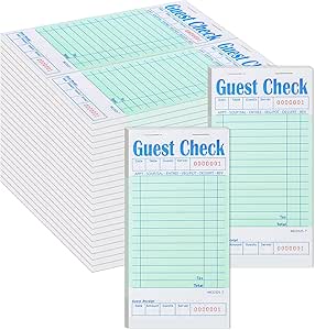 Amazon.com: ZPARIK 48 Pack Green Guest Checks Books for Servers Server ...