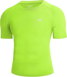 Moozava Compression Shirt Men Short Sleeve, Workout Athletic T-Shirt Quick Dry Base Layer Sports Tops for Gym Running