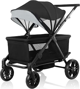 Evenflo Omni Crew Stroller Wagon - Licorice Black