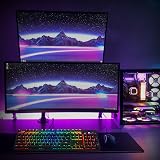 BEJOY GM219 Teclado mecánico para juegos, interruptores Cherry MX Red, oficina y escritura, lineal y silencioso, 104 teclas, LED RGB retroiluminado, teclas ABS de alta calidad y base de aluminio
