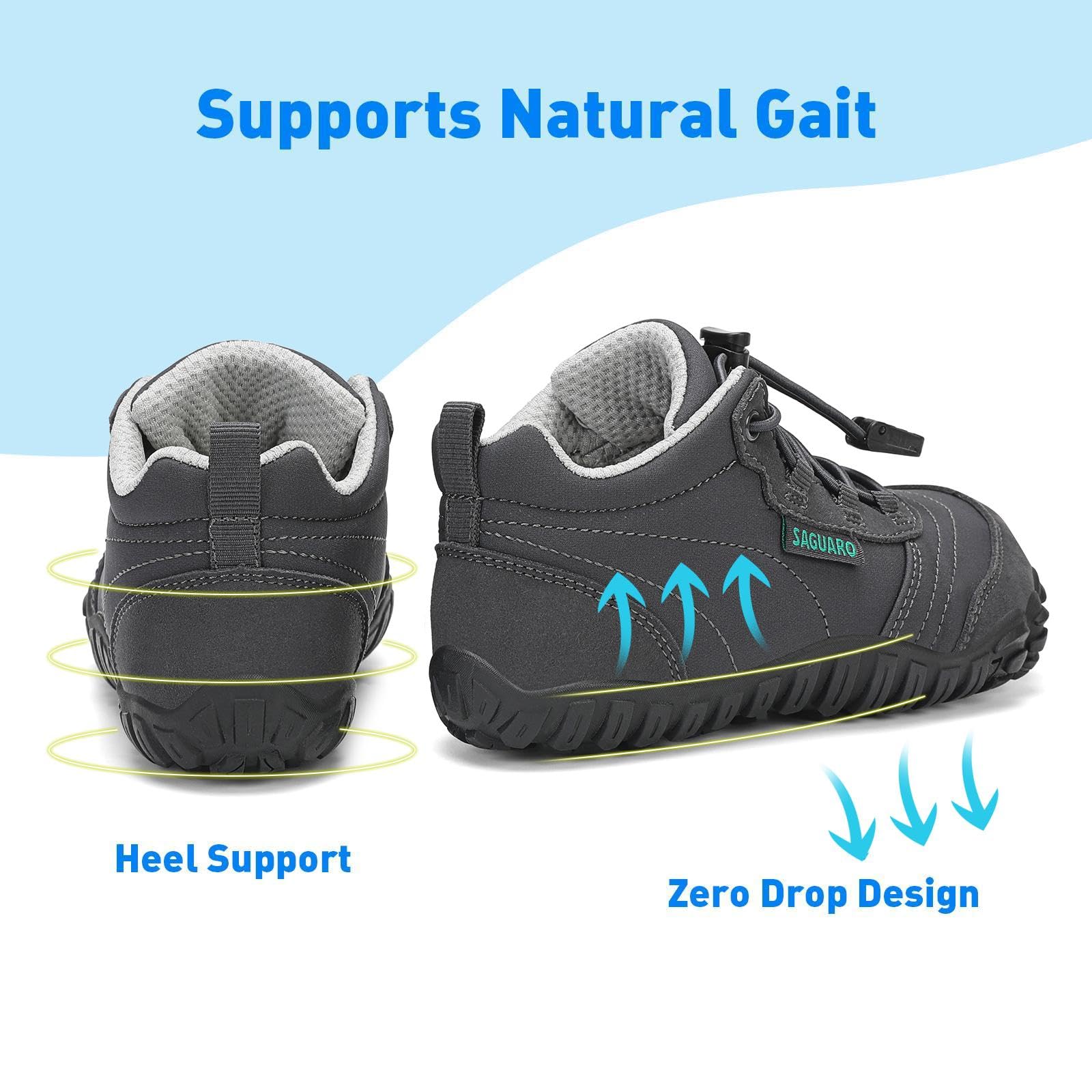 SAGUARO Bambini Scarpe a Piedi Nudi Scarpe da Trail Running Barefoot Minimaliste Sneakers Leggere Respirabile Gr.26-36