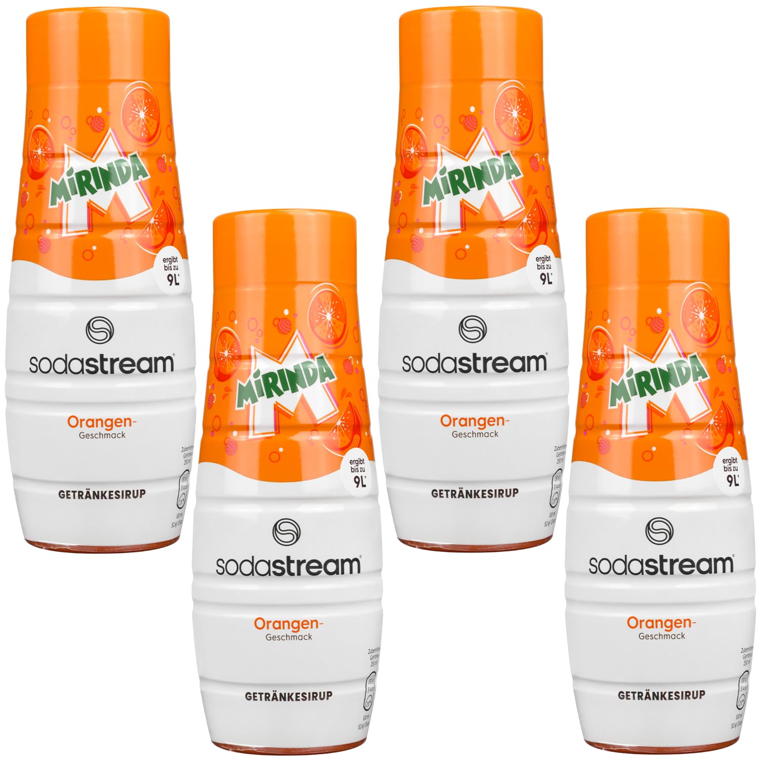 Sodastream 4x SYROP MIRINDA DO SATURATORA KONCENTRAT SOK DO WODY 9L
