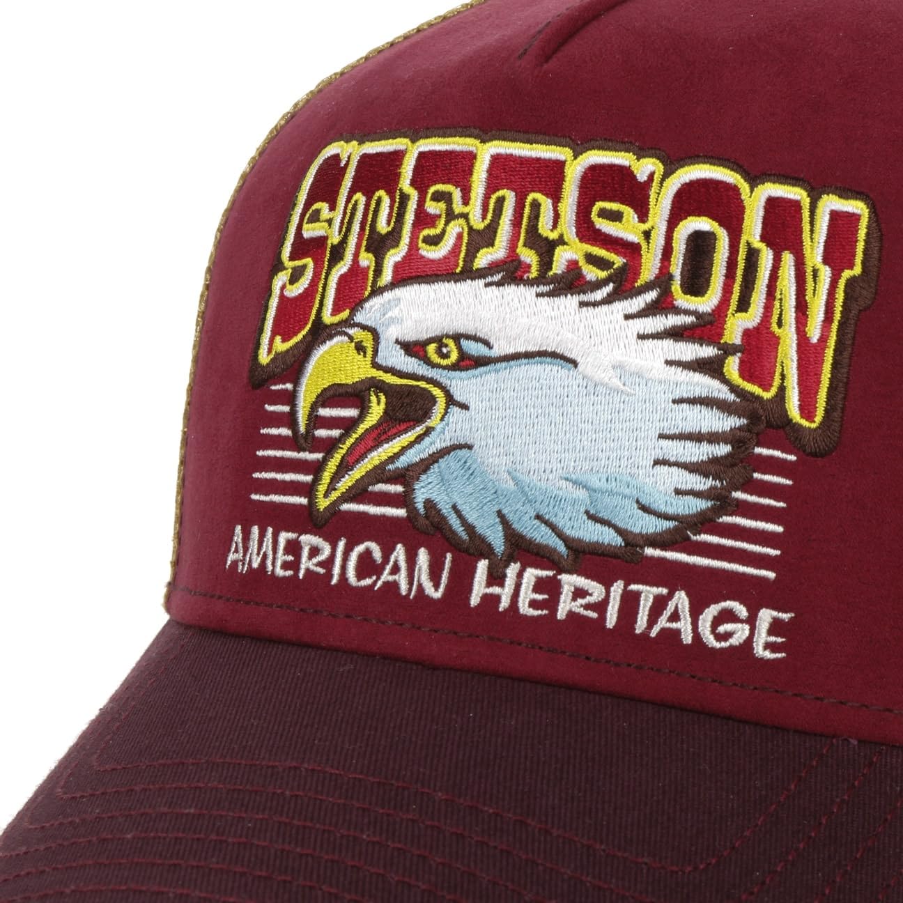 Stetson Czapka Trucker Eagle HeadKobiety/Mężczyźni - tirowca baseball cap z meshu Snapback, daszkiem, daszkiem Jesień Lato Wiosna Zima