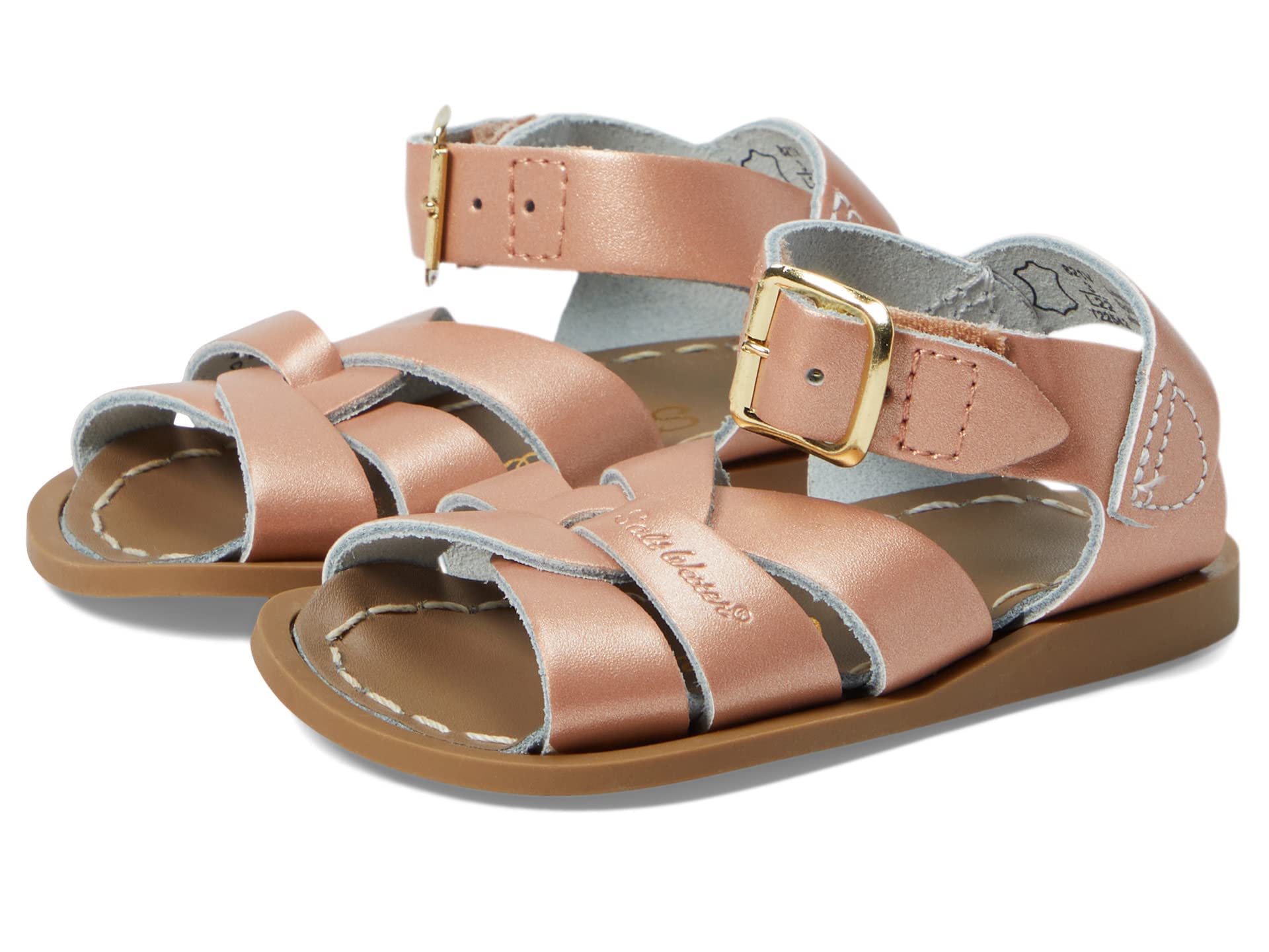 rose gold saltwater sandals womens