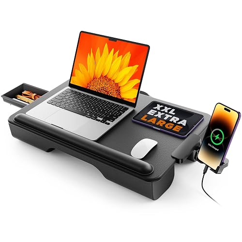 SAIJI Laptop Lap Desk with Storage Drawer
