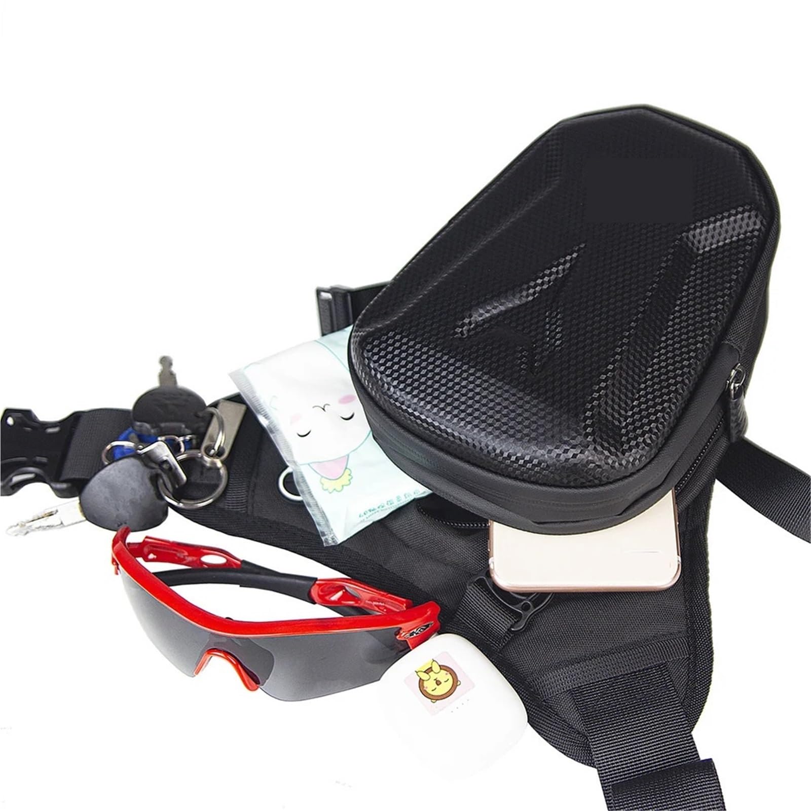 Pernera Moto Riñonera for Motocicleta, Bolsa de Pierna de EVA Impermeable, Bolsa Lateral for Pierna, cinturón, riñonera, Equipaje, Bolsas de Viaje, Monedero for teléfono de Motocicleta(Blue)
