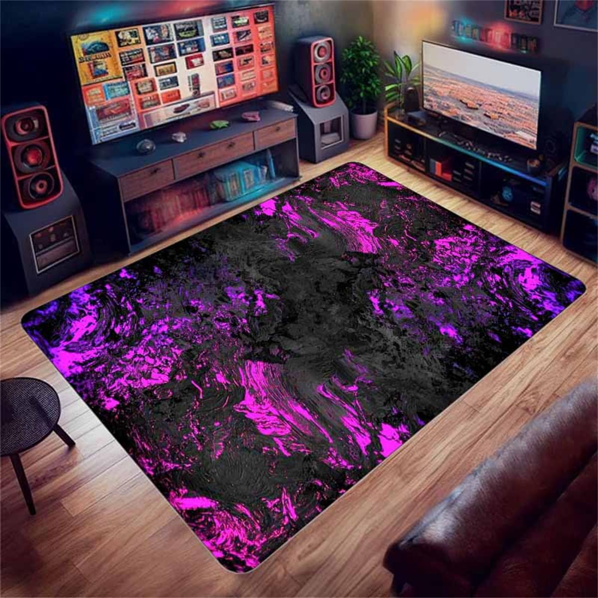 Tapis chambre enfant imprimé 3D avec flanelle douce douce