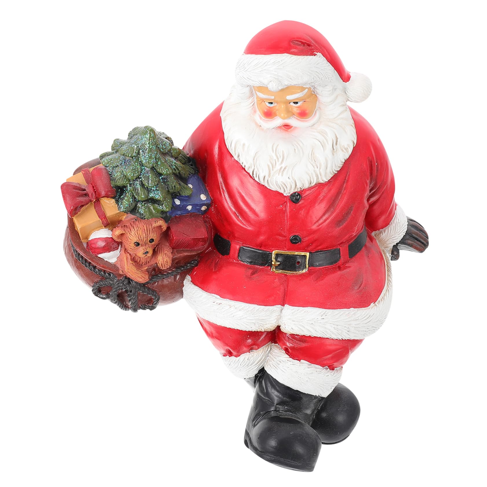 Garneck Statuetta di Babbo Natale in Resina Decorazione Natalizia di Babbo Natale Ornamento di Collezione
