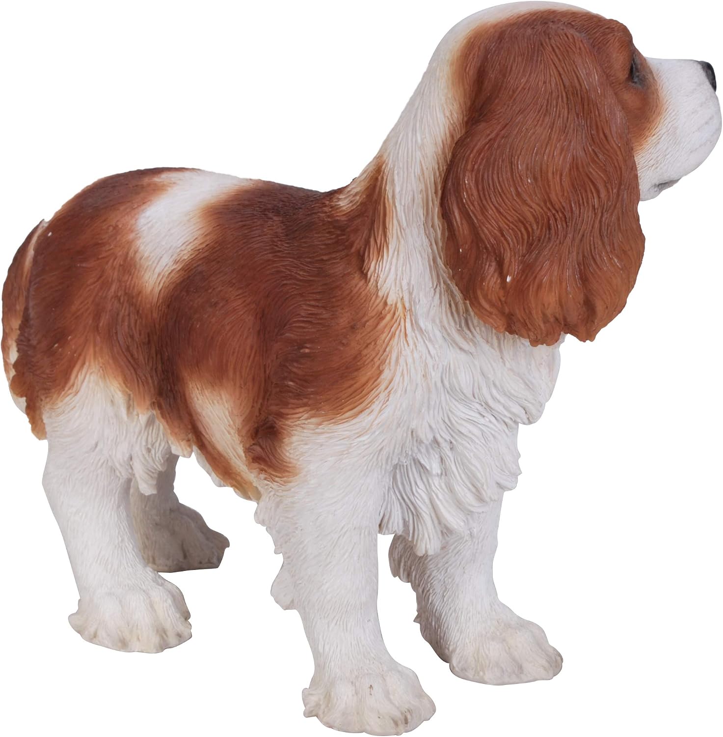 Hi-Line Gift Ltd Brown/White King Charles Spaniel Standing Statue