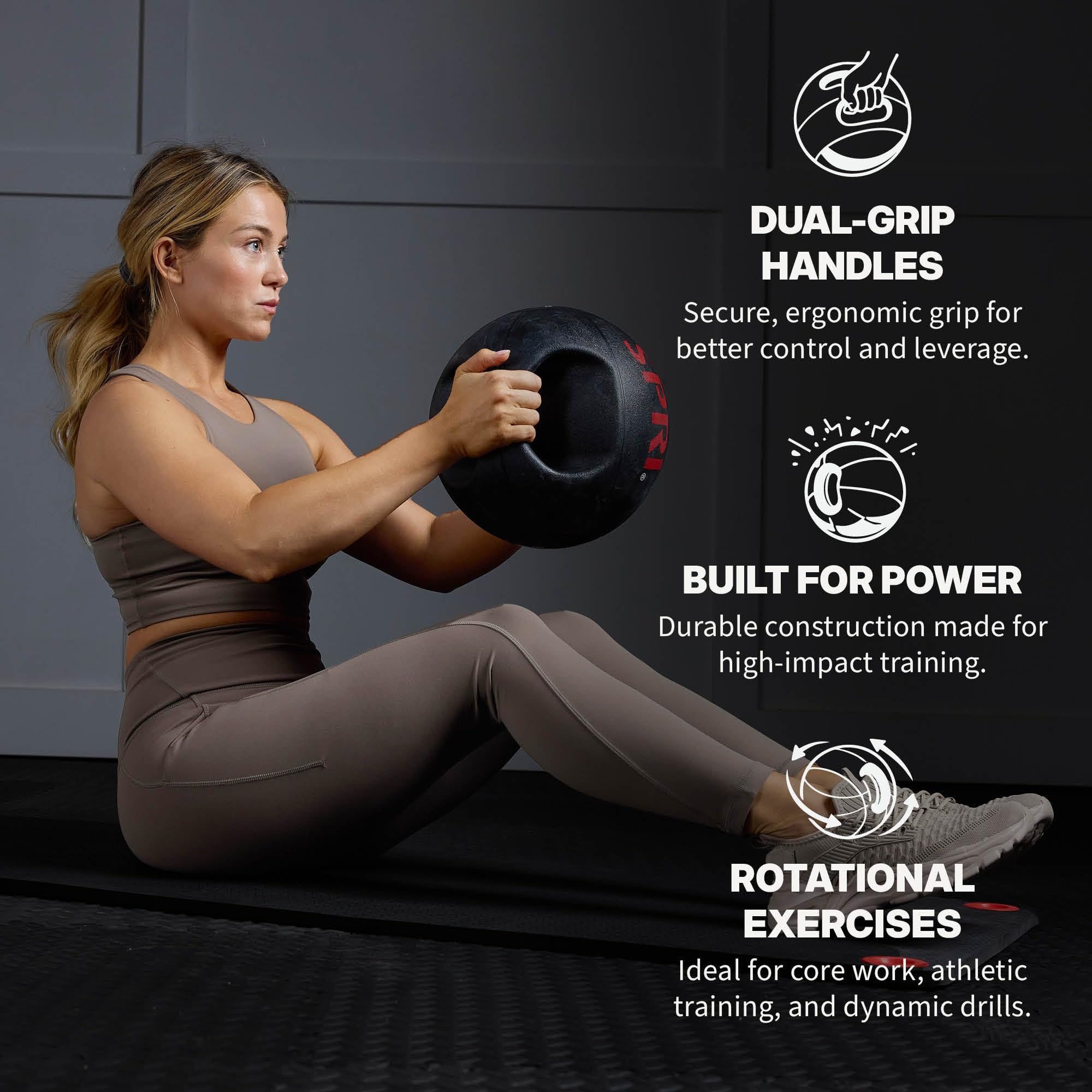 Amazon | SPRI 社製 デュアルグリップ Xerball/メディシンボール 12lb