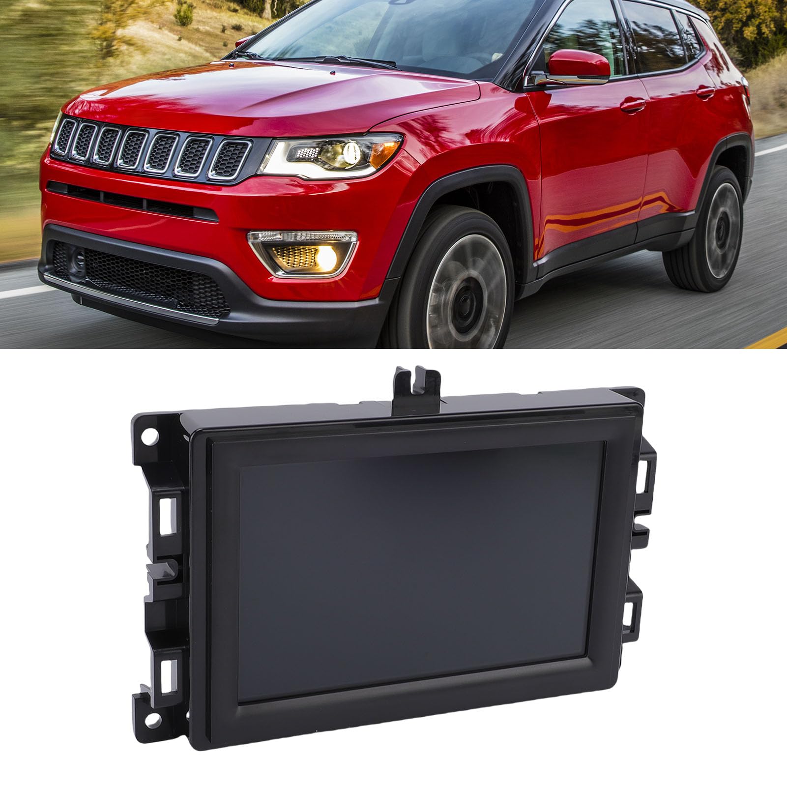 Luocute Sostituzione per Display LCD Uconnect 7 Pollici, Touch Screen con Staffa, Cornice, Codice Prodotto OE TDO WXGA0700K00057 V1, TDO WXGA0700K00033 V2, Ideale per il di Navigazione