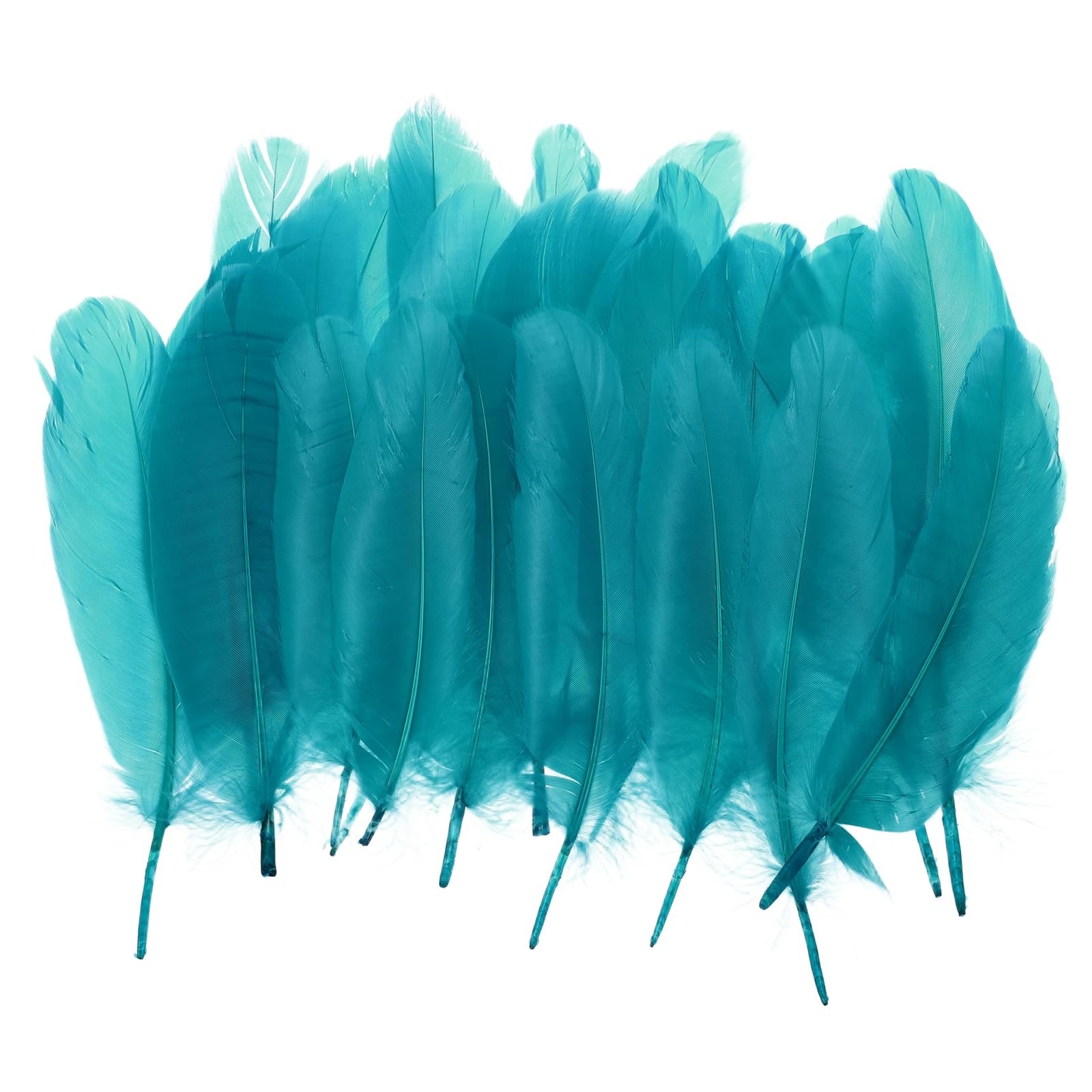 PATIKIL 4-7" Natural Goose Feathers Bulk for Crafts, 200 Pack Long Assorted Colors Feathers Decor for DIY Dream Catchers, Hats, Garland, Vase Supplies Adults Crafting, Pale Blue