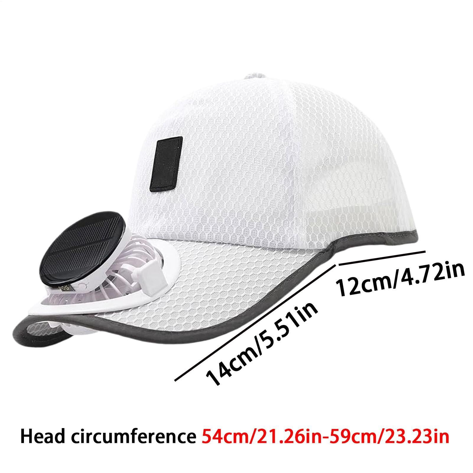 Fan Hat Uomo Donna 3-Velocità 1000mAh USB Ricarica Solare