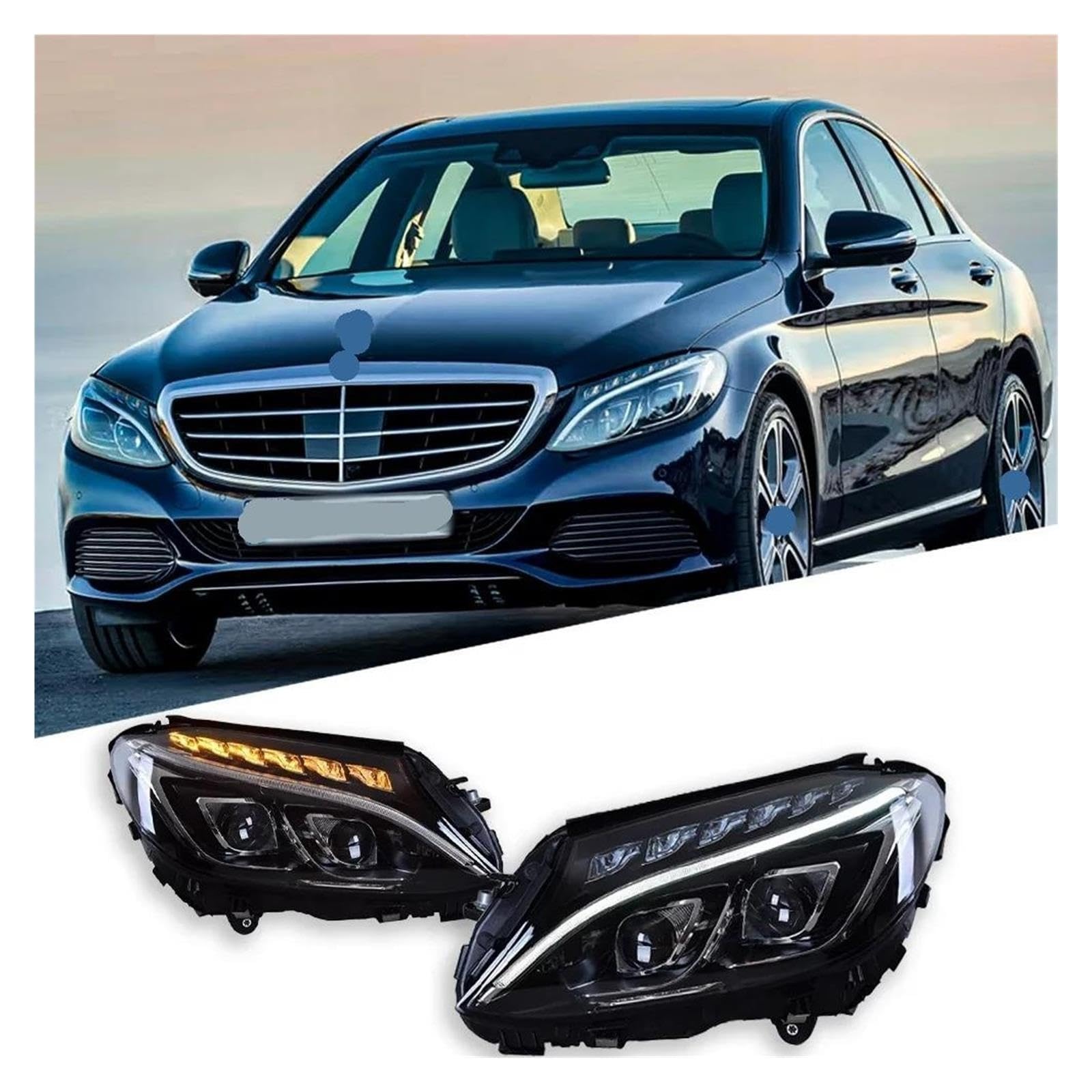 montaggio dei fari dell'auto Faro LED con indicatori di direzione dinamici