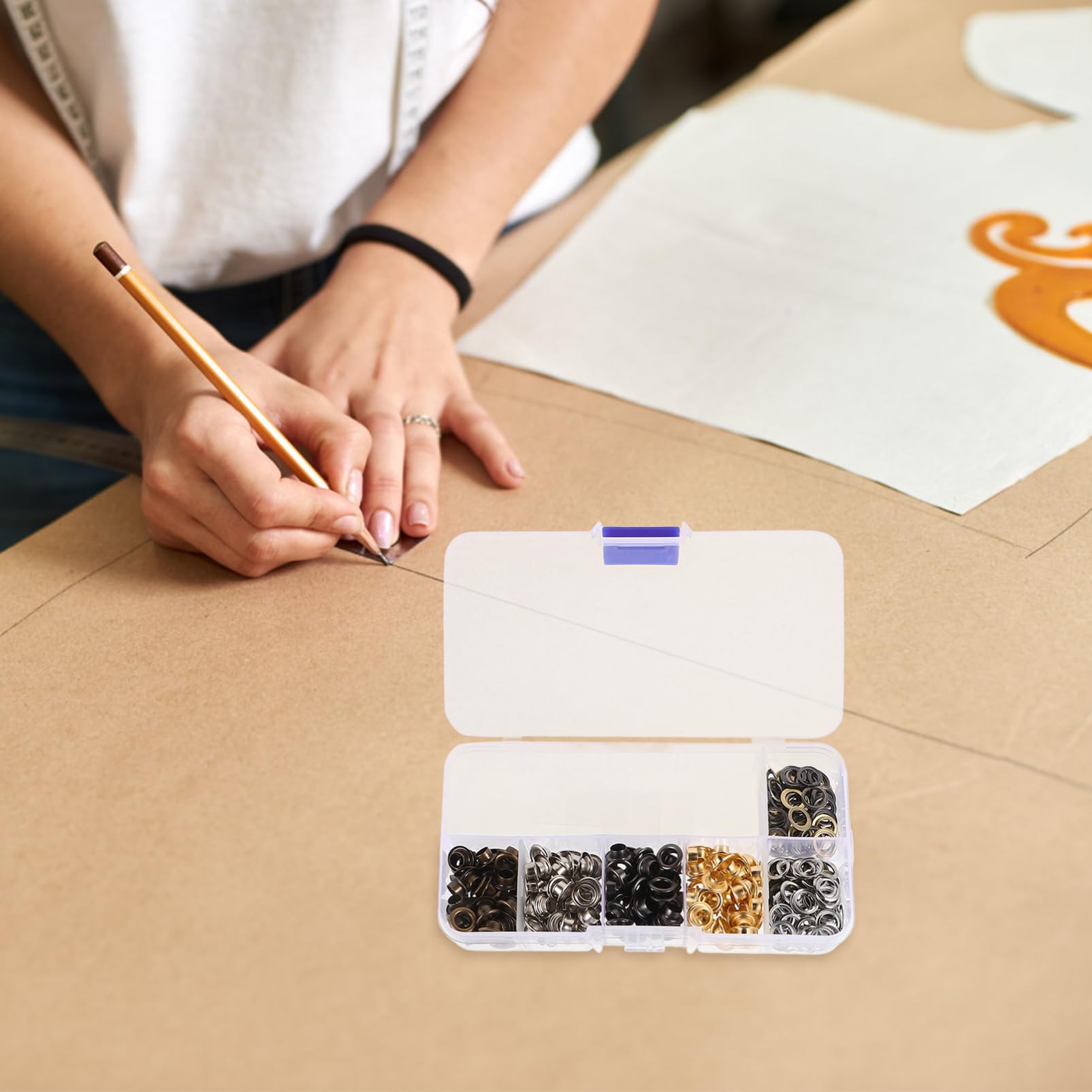 VILLCASE 1set Occhielli Per Abbigliamento e Borse e Resistente e Colori Per Creativi