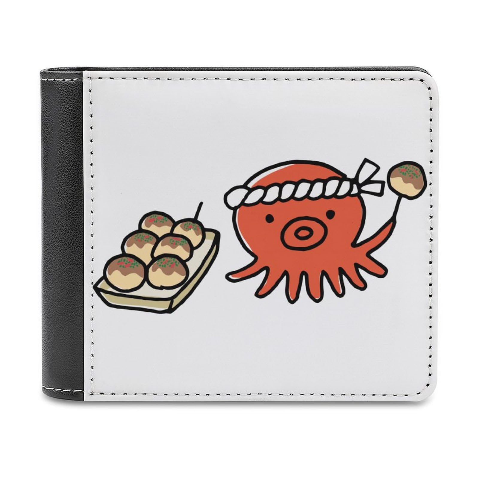 Amazon.co.jp: 財布 たこ焼きを売る蛸 アニメ キャラクター 二つ折り 
