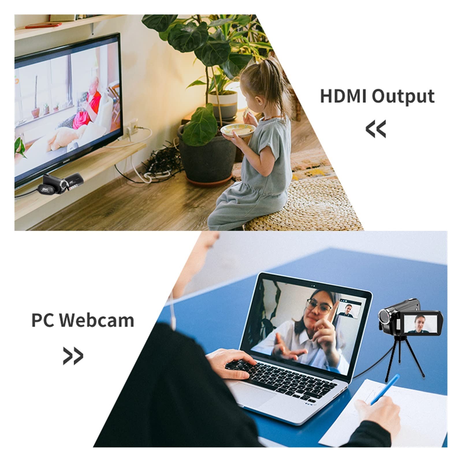 Videocamere 4K Vlog for Video Videocamere digitali for Visione Notturna IR 1080P 60FPS for Fotografia di Blog
