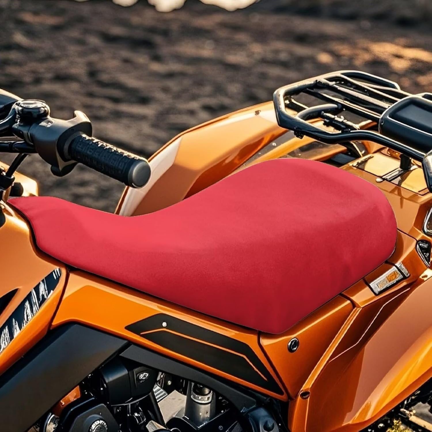 Dreaweet ATV Seat Cover Red Waterproof Four Wheeler Seat Cover ATV Accessories for Women Compatible with Polaris Sportsman Fourtrax Can-Am Kawasaki Arctic Cat CFMOTO,Easy to Install